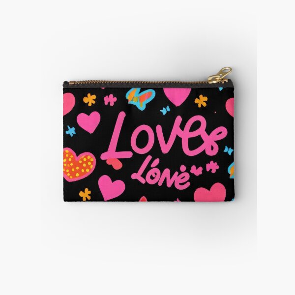 Item preview, valentines art pattern neon Colored hearts on black background,valentine hearts,hearts pattern,Valentines Day Pattern,valentines background designed and sold by Expressions-Sel.