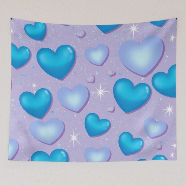 Item preview, valentines art pattern blue hearts,valentine hearts,hearts pattern,Valentines Day Pattern,valentines background designed and sold by Expressions-Sel.