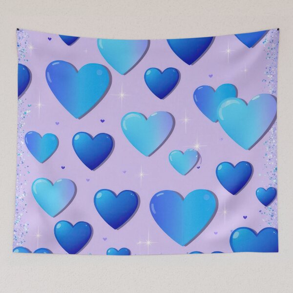 Item preview, valentines art pattern blue hearts,valentine hearts,hearts pattern,Valentines Day Pattern,valentines background designed and sold by Expressions-Sel.