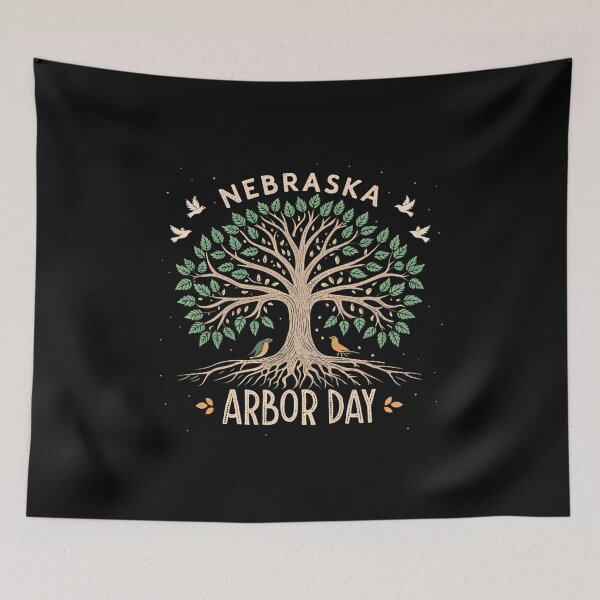 Item preview, Nebraska Arbor Day – Home of the Trees designed and sold by SignumShop.