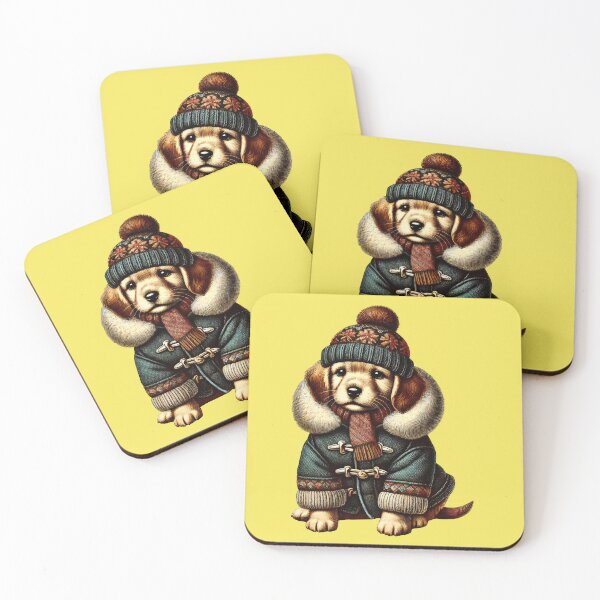 Item preview, Retro Winter Dog - Vintage Snowy Puppy classic cosy Aesthetic designed and sold by harmzk90.