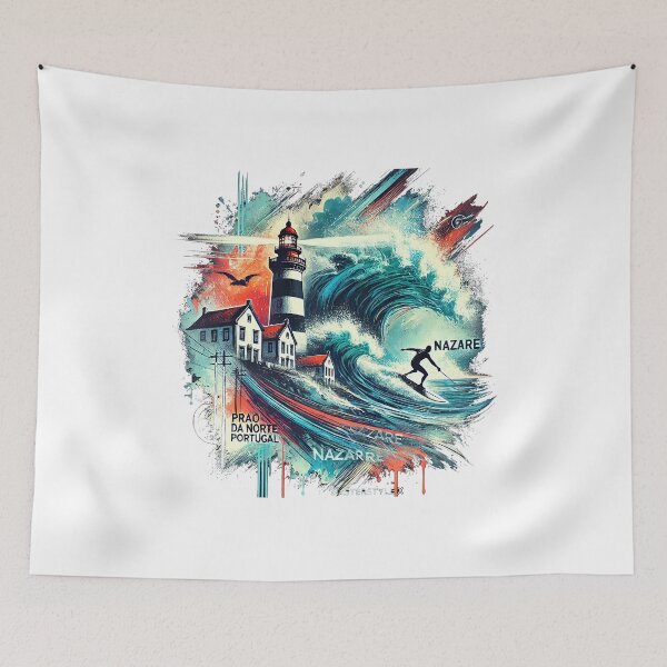 Item preview, "Nazaré Big Wave Surfing – Praia do Norte Art" designed and sold by MasterStyleXL.