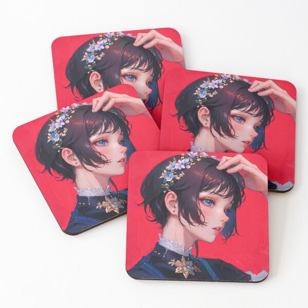 Item preview, Anime girl with jewelry red portrait designed and sold by TheArtistOf2022.