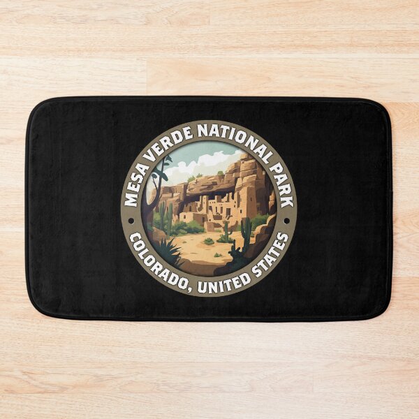 Item preview, Mesa Verde National Park Vintage Badge – Minimalist Travel Art designed and sold by Stylish Grapefruit Familia.