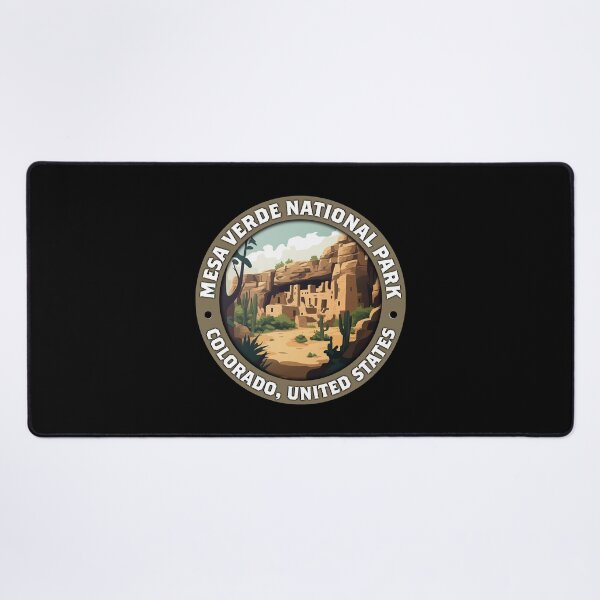 Item preview, Mesa Verde National Park Vintage Badge – Minimalist Travel Art designed and sold by Stylish Grapefruit Familia.
