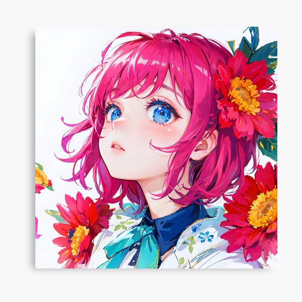 Artikel-Vorschau von Manga-Landmädchen mit Blumen, designt und verkauft von TheArtistOf2022.