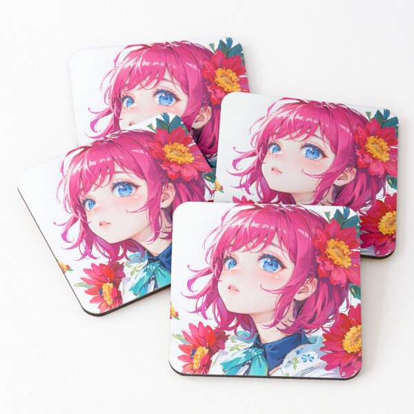 Item preview, Manga countryside girl with flowers designed and sold by TheArtistOf2022.