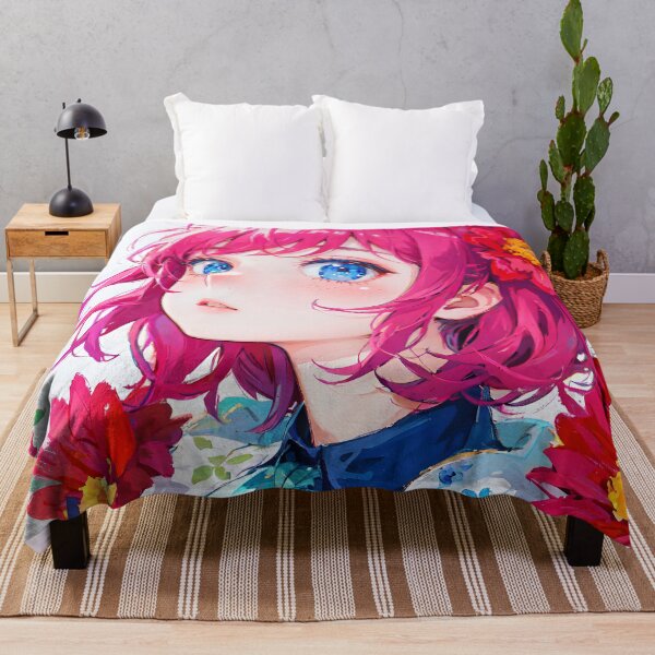 Item preview, Manga countryside girl with flowers designed and sold by TheArtistOf2022.