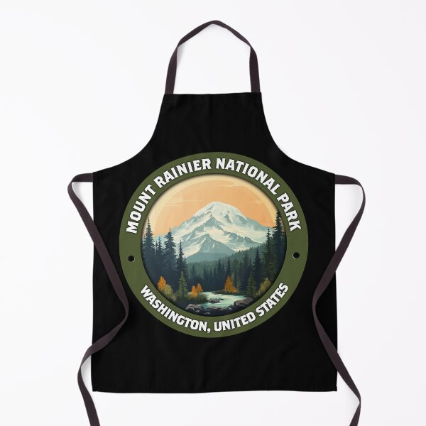 Item preview, Mount Rainier National Park Vintage Badge – Minimalist Travel Art designed and sold by Stylish Grapefruit Familia.