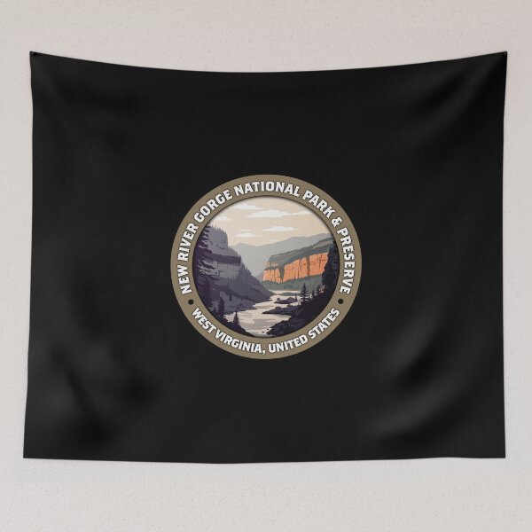 Item preview, New River Gorge National Park Vintage Badge – Minimalist Travel Art designed and sold by Stylish Grapefruit Familia.