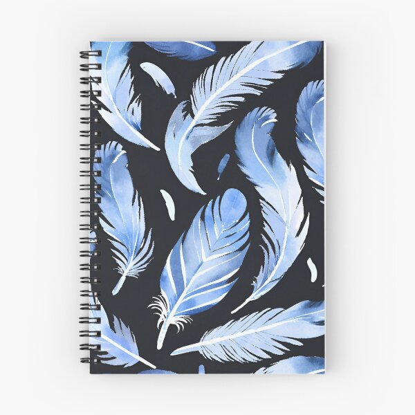 Item preview, Blue feathers on dark background designed and sold by Gioia-JJ.