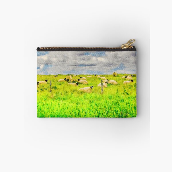 Item preview, Watercolor depiction of sheep grazing in the Yorkshire Dales, England designed and sold by GestaltImagery.