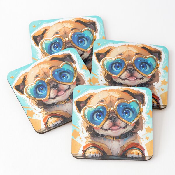 Item preview, Manga dog king with sunglasses colorful portrait designed and sold by TheArtistOf2022.