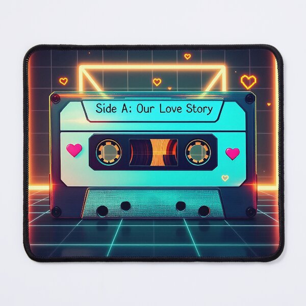 Item preview, Retro Mixtape Sticker | Nostalgic Valentine’s Art for Couples designed and sold by StellarHues.