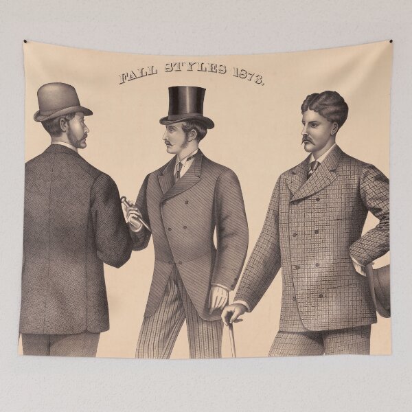 Item preview, Victorian Men's Fashion Illustration 1873 Fall Styles designed and sold by InnerCitadel.