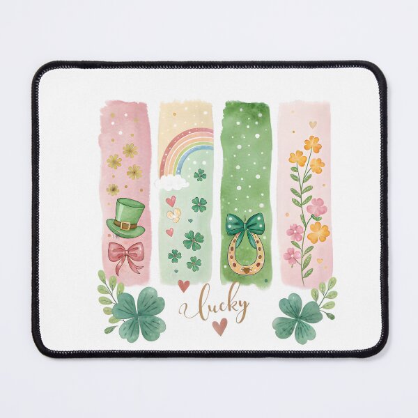Item preview, St. Patrick's Day Watercolor Clip Art Strips with Rainbows, Clovers and Glitter Sparkles designed and sold by AnnDesignStudio.