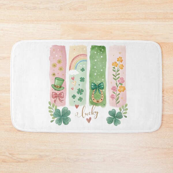 Item preview, St. Patrick's Day Watercolor Clip Art Strips with Rainbows, Clovers and Glitter Sparkles designed and sold by AnnDesignStudio.