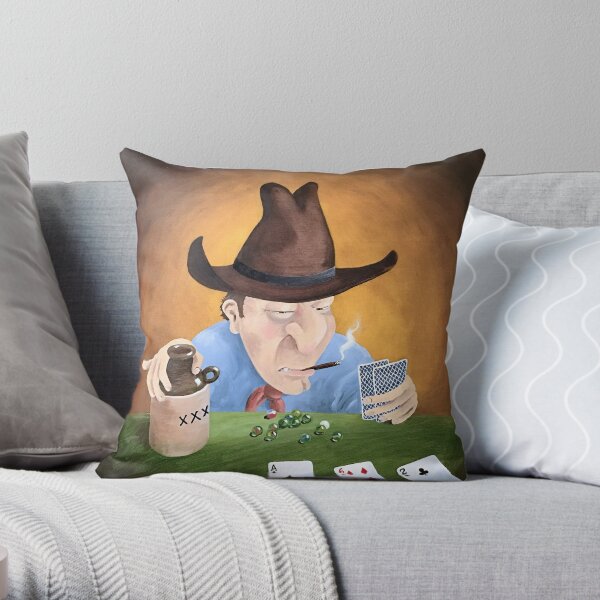 Peter Poker Throw Pillow