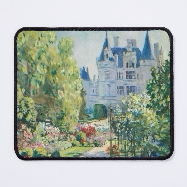 Item preview, Impressionist French Château Garden | Elegant Floral Landscape Painting Inspired by Monet designed and sold by CARRAANN.
