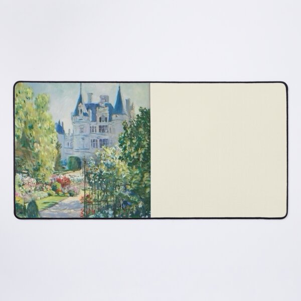 Item preview, Impressionist French Château Garden | Elegant Floral Landscape Painting Inspired by Monet designed and sold by CARRAANN.