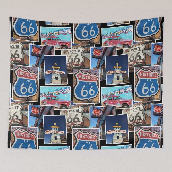 Artikelvorschau, Montage von Bildern der historischen Route 66 entworfen und verkauft von Topmel.