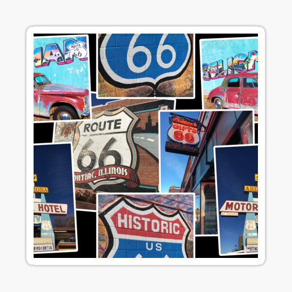 Item preview, Historic Route 66 pictures montage designed and sold by Topmel.