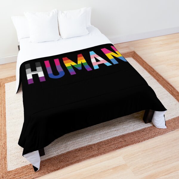 Vista previa del artículo con la obra «Humano, Varias Banderas Queer 1», diseñado y vendido por Skyler Orion X.