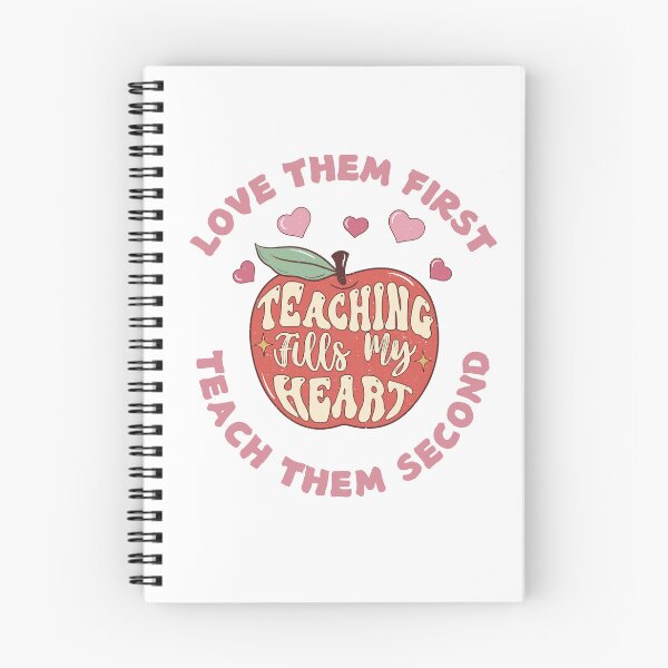 Item preview, Love Them First Teach Them Second Teacher Valentines Teaching Fills My Heart Apple With Hearts designed and sold by SillyDarkShop.