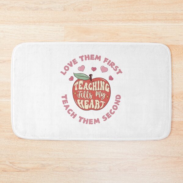 Item preview, Love Them First Teach Them Second Teacher Valentines Teaching Fills My Heart Apple With Hearts designed and sold by SillyDarkShop.