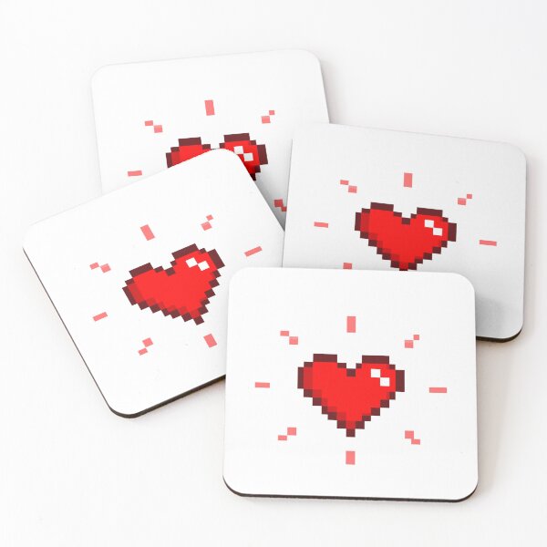 Item preview, Glowing Pixelated Heart with Sparkles designed and sold by K1llexx.