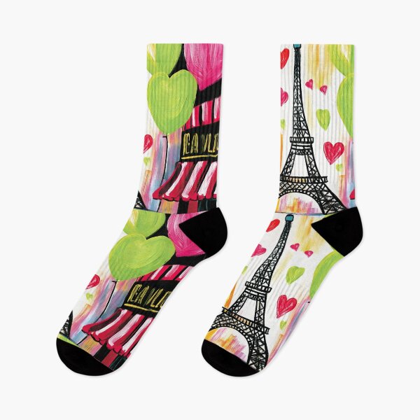 Item preview, Paris Valentine Delight- Eiffel Tower Surrounded by Floating Heart Balloons and Charming Café Awning Abstract Generative AI designed and sold by OlfactoART Studio.