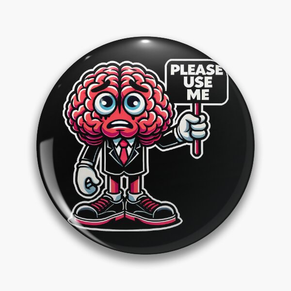 Item preview, Funny Brain Cartoon | Use Your Brain Motivational Art for Thinkers designed and sold by DrawHandArt.