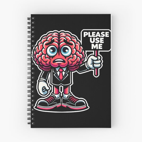 Item preview, Funny Brain Cartoon | Use Your Brain Motivational Art for Thinkers designed and sold by DrawHandArt.