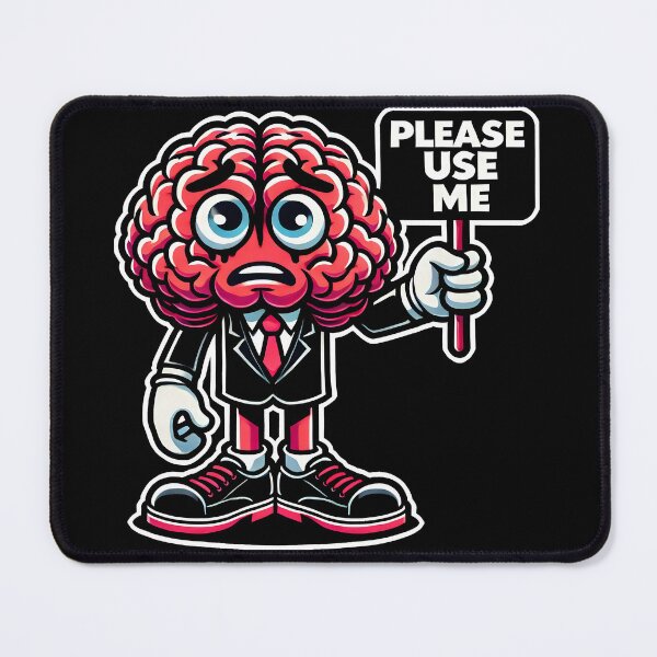 Item preview, Funny Brain Cartoon | Use Your Brain Motivational Art for Thinkers designed and sold by DrawHandArt.