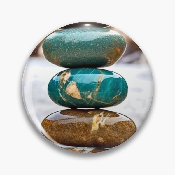 Item preview, Zen Balancing Stones on Riverbank designed and sold by Rocky Mountain Artistry.