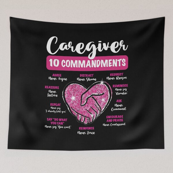 Item preview, Caregiver 10 Commandments Caregiving Life Nurse  designed and sold by NUMAcreations.