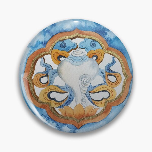 Item preview, 8 Buddhist Auspicious symbols right coiled conch shell  designed and sold by Yarlseri.