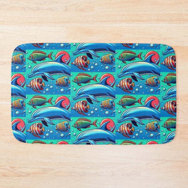 Item preview, pop art style dolphin designed and sold by Dogandesighn.