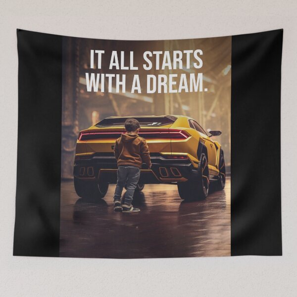 Item preview, It Starts With A Dream - Super Car Motivational designed and sold by chantastical.