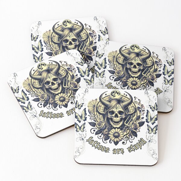 Item preview, tattoos are stupid lady monster and buterflies designed and sold by W-McSapa.