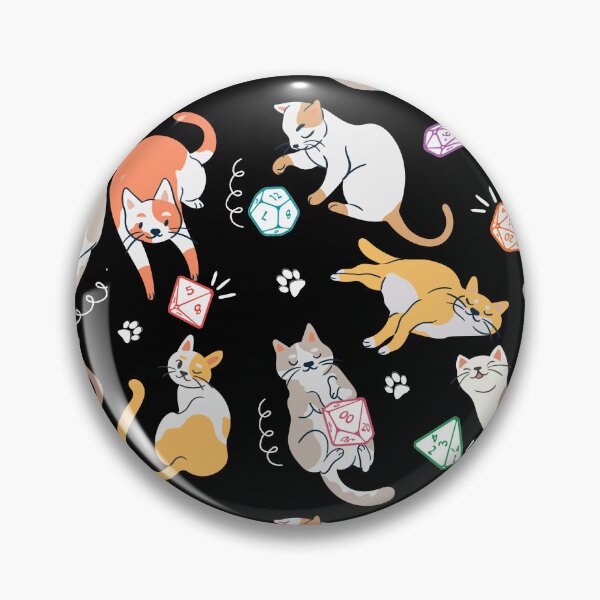 Item preview, DICE CAT DND RPG pattern  designed and sold by DungeonAtelier.
