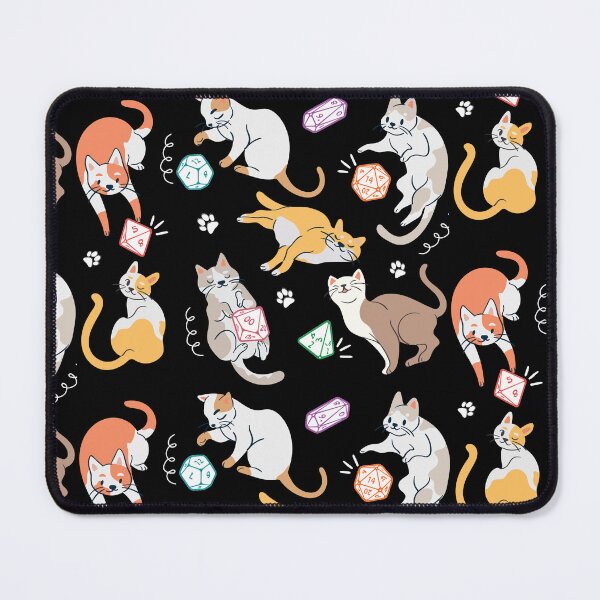 Item preview, DICE CAT DND RPG pattern designed and sold by DungeonAtelier.