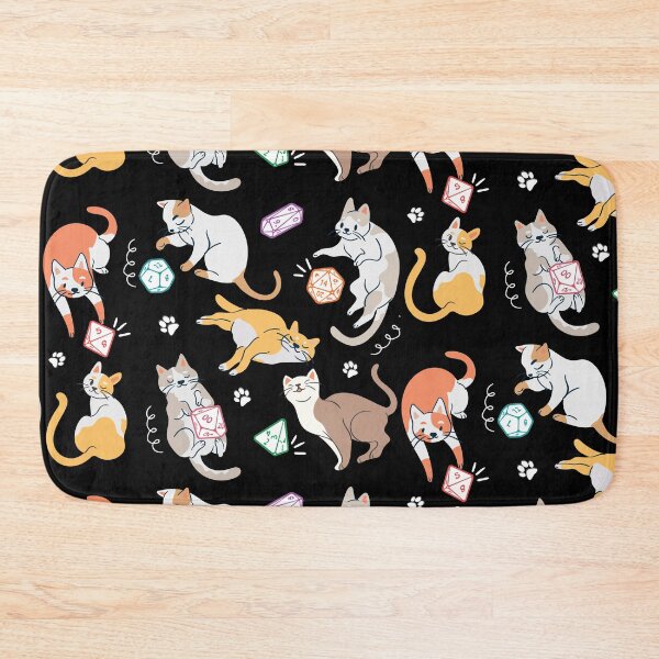 Item preview, DICE CAT DND RPG pattern  designed and sold by DungeonAtelier.