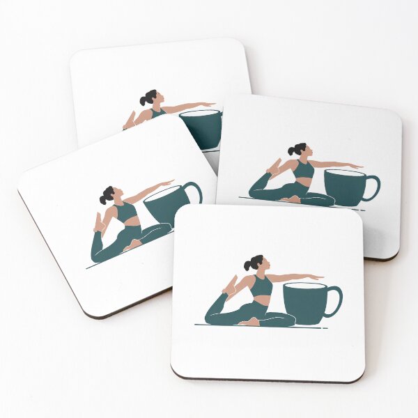 Item preview, Woman Doing Yoga with Matcha designed and sold by Vivid Art Zone.