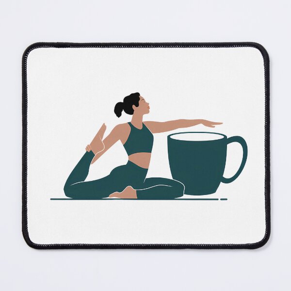 Item preview, Woman Doing Yoga with Matcha designed and sold by Vivid Art Zone.