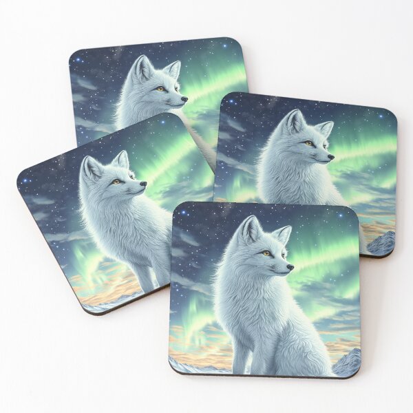 Item preview, Arctic Fox Under Aurora Borealis designed and sold by PetsArt.