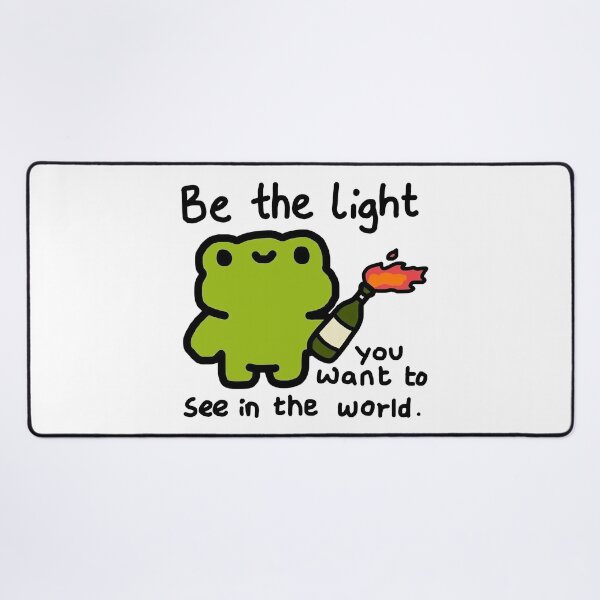Item preview, Be the Light you want to see in the world Cute Rebel Frog designed and sold by GrimdarkStore.