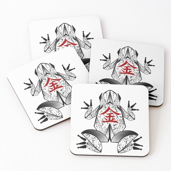 Item preview, Suminagashi origami frog designed and sold by 7Delamancha.