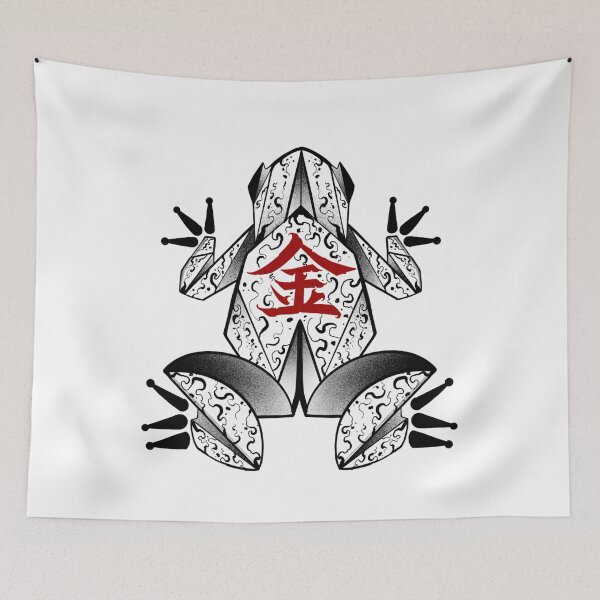 Item preview, Suminagashi origami frog designed and sold by 7Delamancha.