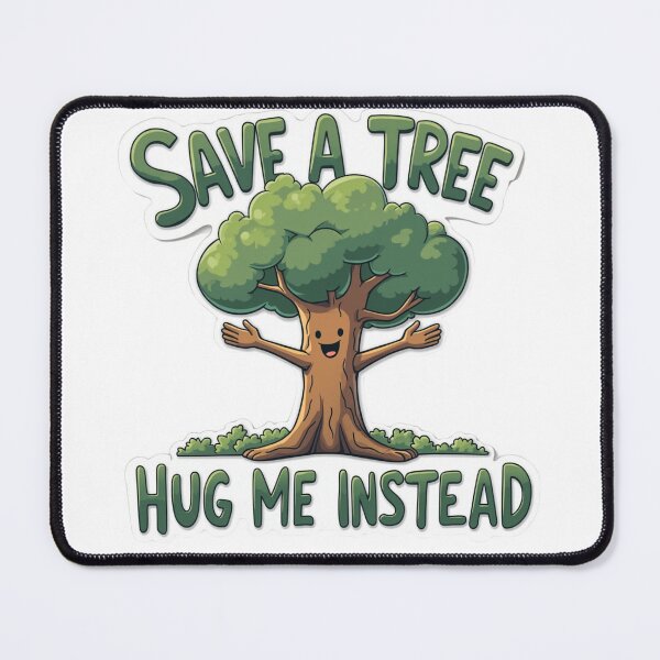 Item preview, Save a Tree, Hug Me Instead designed and sold by SignumShop.